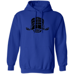 Black Distressed Emblem Hoodies for Adults (Whale/Moby)