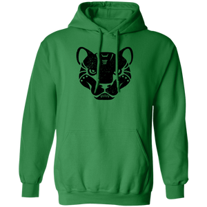 Black Distressed Emblem Hoodies for Adults Panther/Slash)