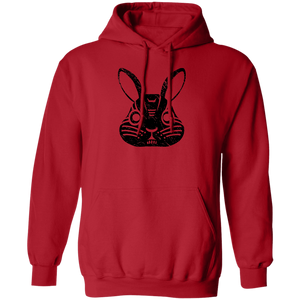 Black Distressed Emblem Hoodies for Adults (Rabbit/Lucky)