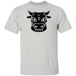 Black Distressed Emblem T-Shirt for Kids (Cow/Ud)