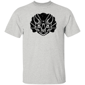 Black Distressed Emblem T-Shirt for Kids (Triceratops/Trips)