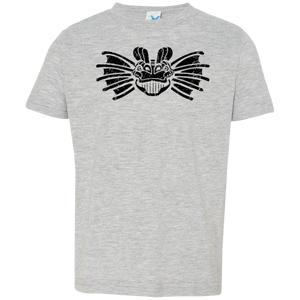 Black Distressed Emblem T-Shirt for Toddlers (Dilophosaurus/Frill)