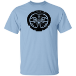 Black Distressed Emblem T-Shirt for Kids (Great Grey Owl/Sage)