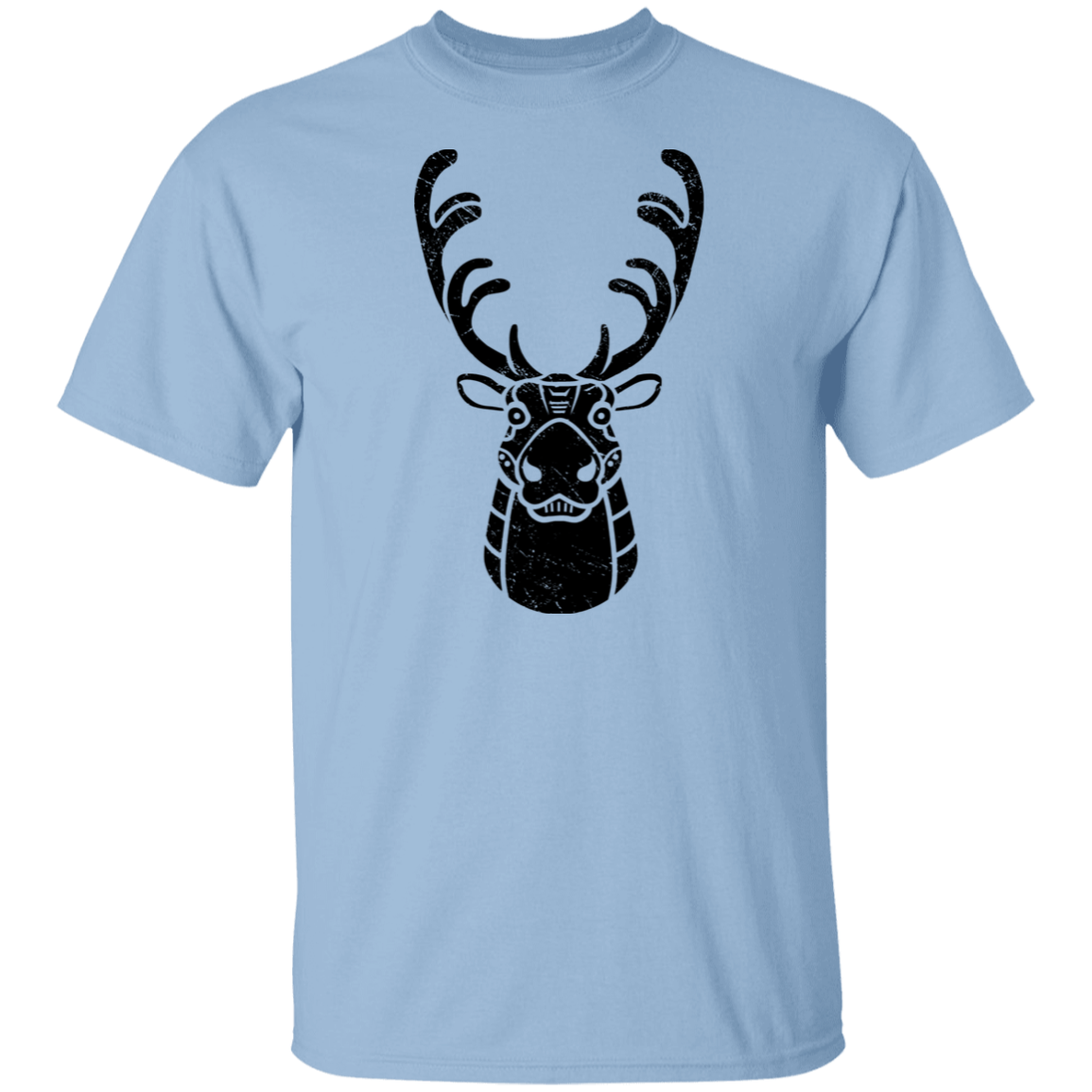 Black Distressed Emblem T-Shirt for Kids (Caribou/Spirit)