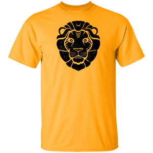 Black Distressed Emblem T-Shirt for Kids (Lion/Leo)