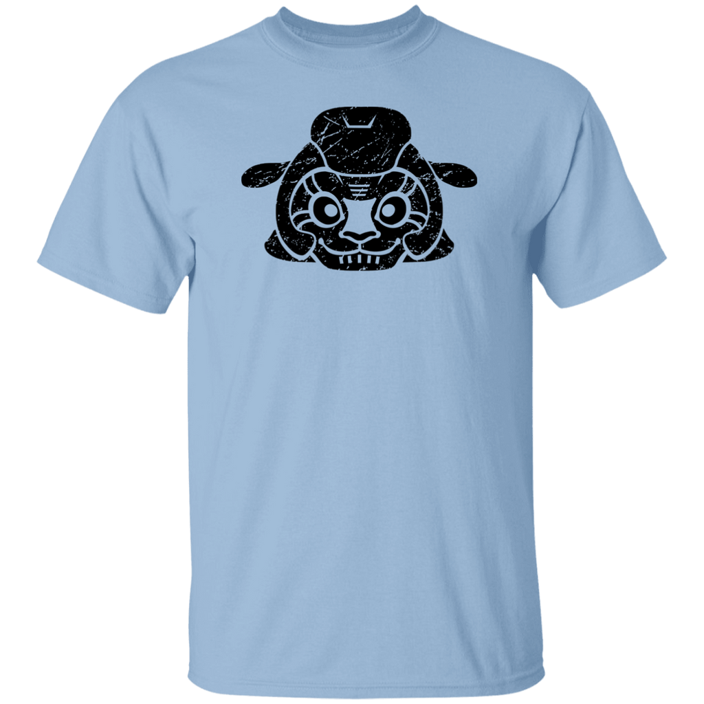 Black Distressed Emblem T-Shirt for Kids (Sheep/Split)