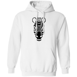 Black Distressed Emblem Hoodies for Adults (Zebra/Stripe)