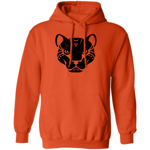 Black Distressed Emblem Hoodies for Adults Panther/Slash)