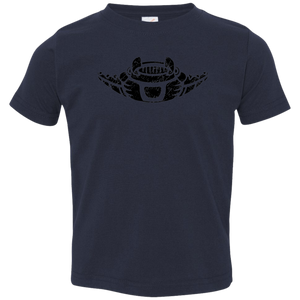 Black Distressed Emblem T-Shirt for Toddlers (Manta Ray/Glider)