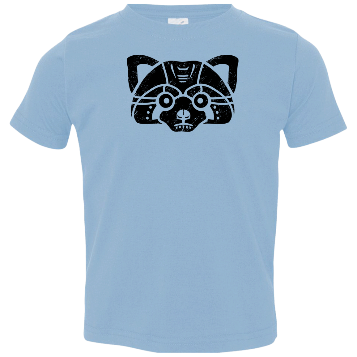 Black Distressed Emblem T-Shirt for Toddlers (Red Panda/Himalaya)