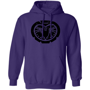 Black Distressed Emblem Hoodies for Adults (Barn Owl/Grim)