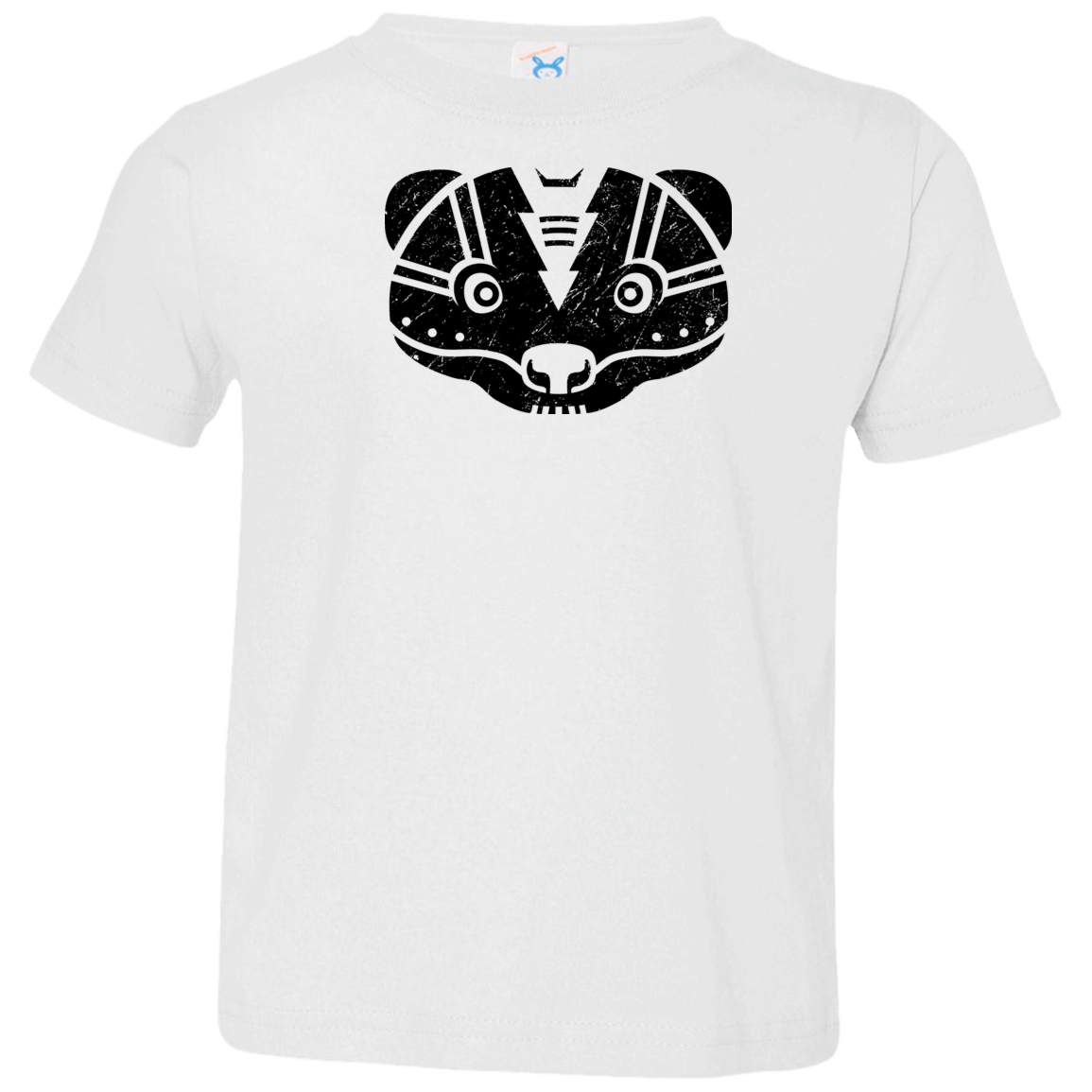 Black Distressed Emblem T-Shirt for Toddlers (Skunk/Stinker)