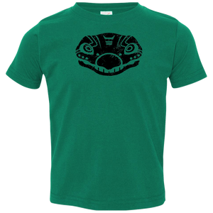 Black Distressed Emblem T-Shirt for Toddlers (Stegosaurus/Bones)