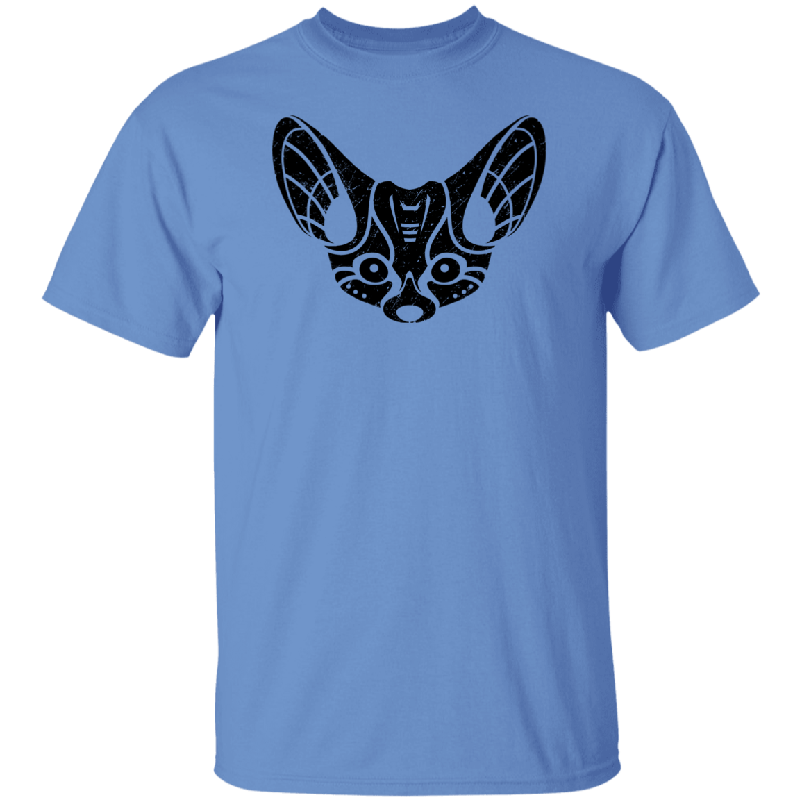 Black Distressed Emblem T-Shirt for Kids (Fennec Fox/Fen)