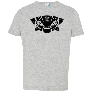Black Distressed Emblem T-Shirt for Toddlers (Ankylosaurus/Grump)