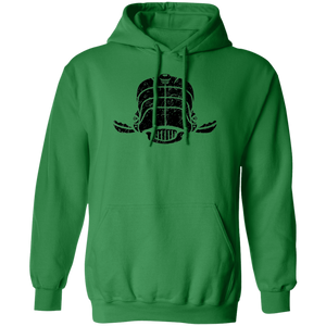 Black Distressed Emblem Hoodies for Adults (Whale/Moby)