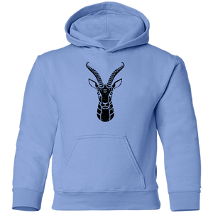 Black Distressed Emblem Hoodies for Kids (Gazelle/Grace)