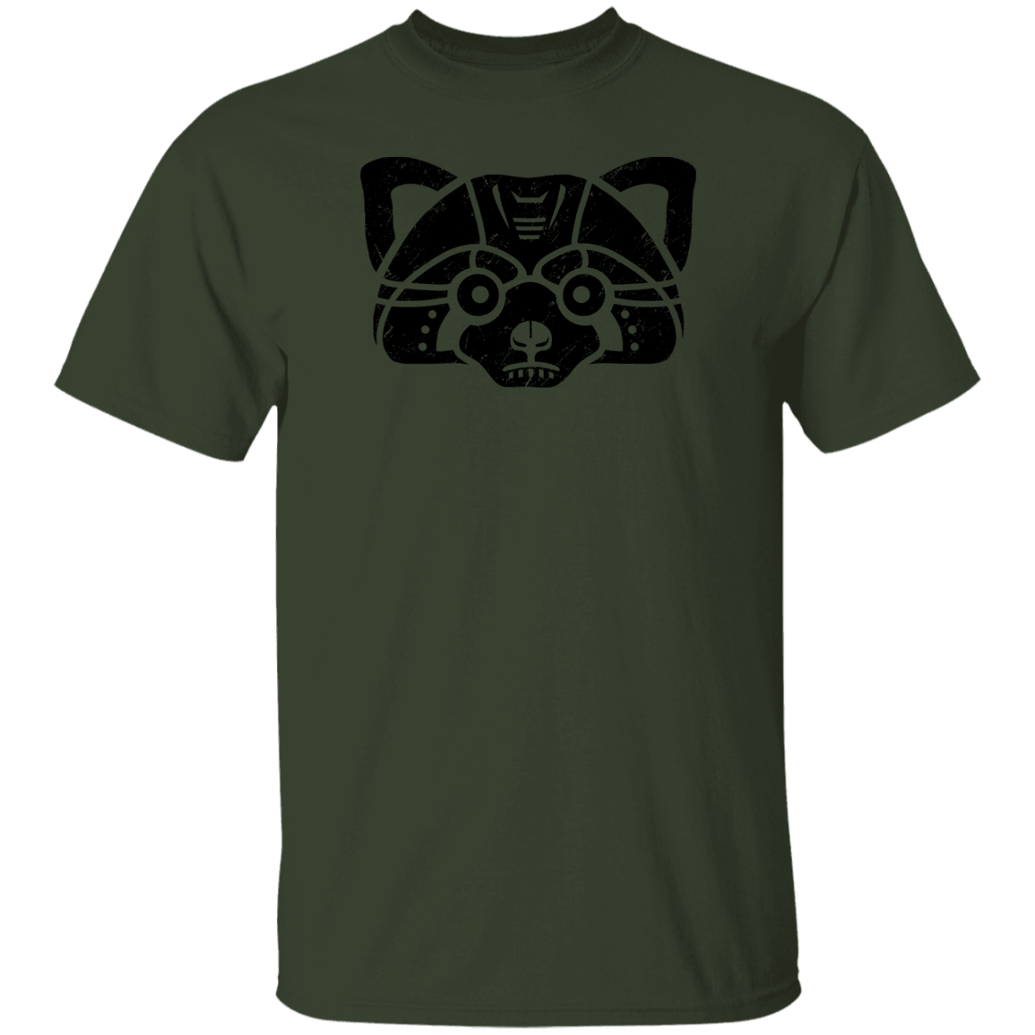 Black Distressed Emblem T-Shirt for Kids (Red Panda/Himalaya)