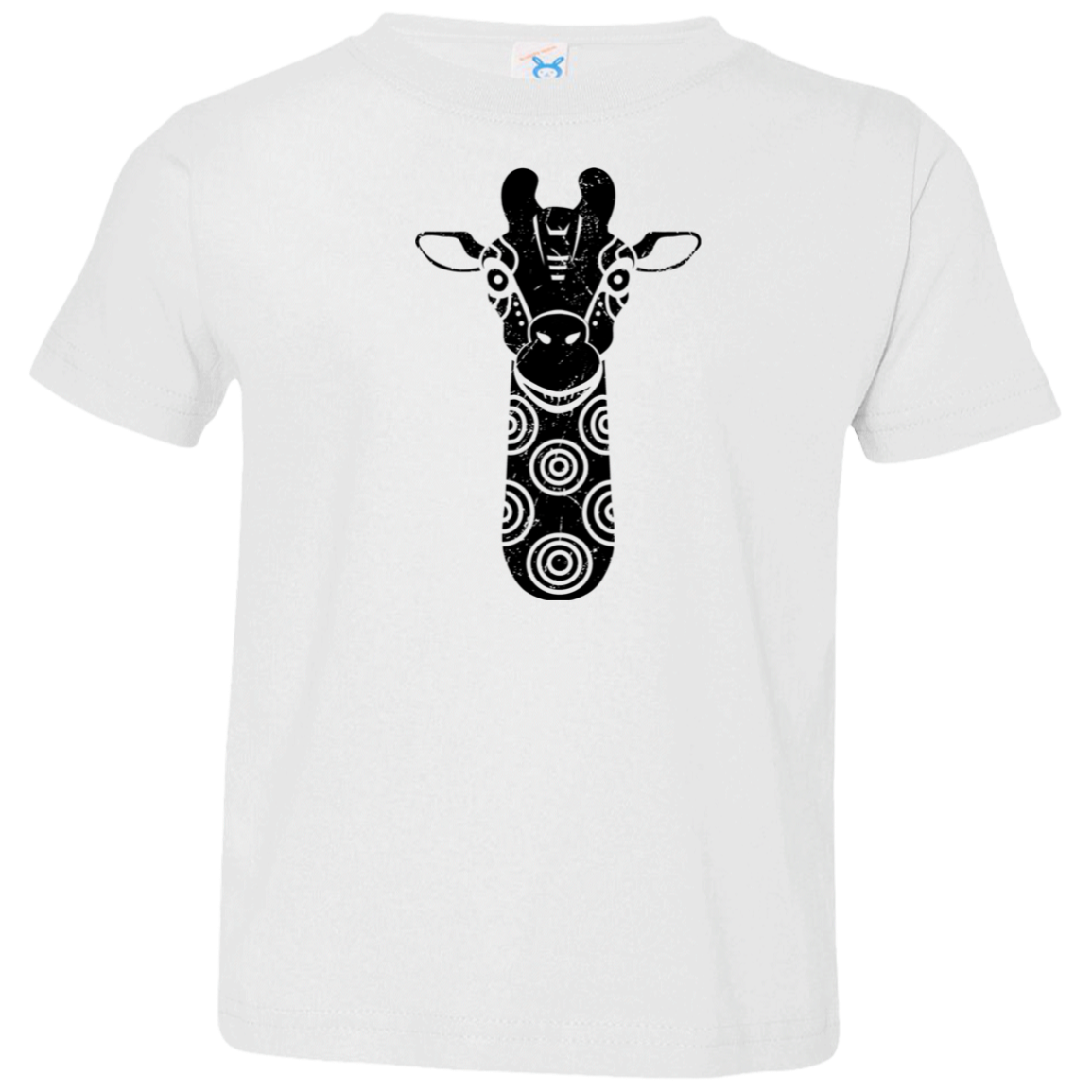 Black Distressed Emblem T-Shirt for Toddlers (Giraffe/Archie)