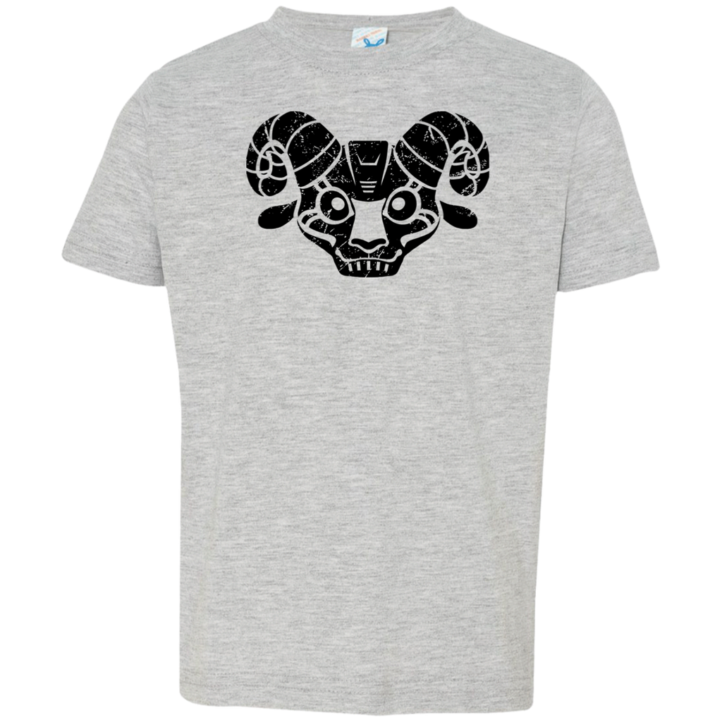 Black Distressed Emblem T-Shirts for Toddlers (Goat/BILLE) - Dark Corps