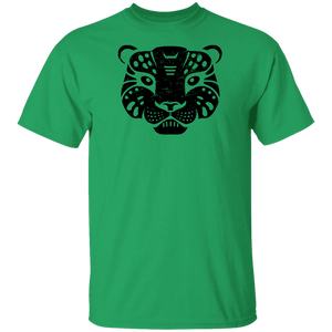 Black Distressed Emblem T-Shirt for Kids (Snow Leopard/Denali)