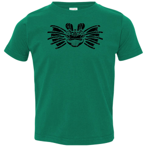 Black Distressed Emblem T-Shirt for Toddlers (Dilophosaurus/Frill)
