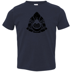 Black Distressed Emblem T-Shirts for Toddlers (Chicken/Cluck) - Dark Corps