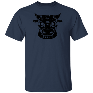 Black Distressed Emblem T-Shirt for Kids (Cow/Ud)