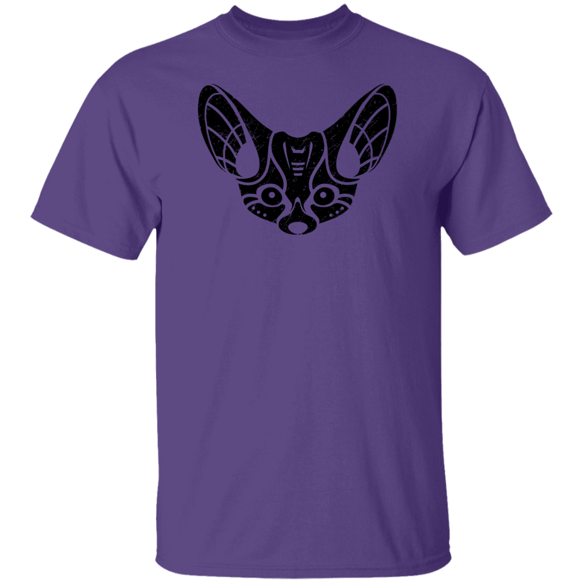 Black Distressed Emblem T-Shirt for Kids (Fennec Fox/Fen)