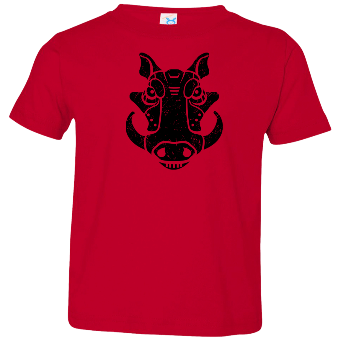 Black Distressed Emblem T-Shirt for Toddlers (Warthog/Bumper)