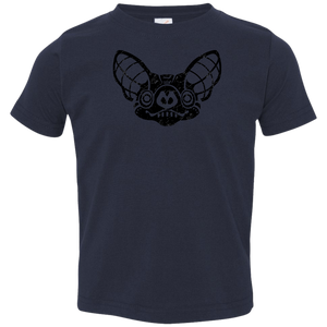 Black Distressed Emblem T-Shirt for Toddlers (Bat/Radar)
