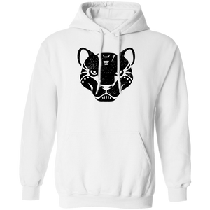 Black Distressed Emblem Hoodies for Adults Panther/Slash)