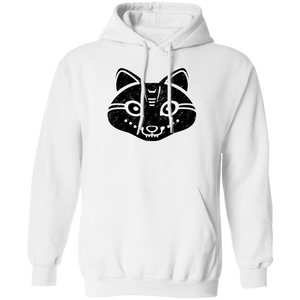 Black Distressed Emblem Hoodies for Adults (Snow Fox/Snowp)