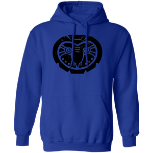 Black Distressed Emblem Hoodies for Adults (Barn Owl/Grim)