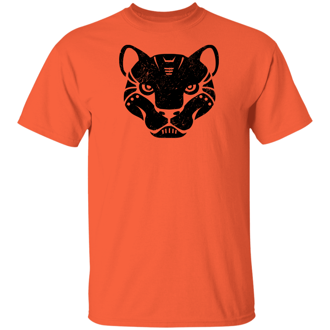 Black Distressed Emblem T-Shirt for Kids (Panther/Slash)