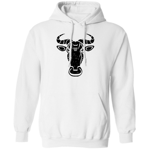 Black Distressed Emblem Hoodies for Adults (Wildebeest/Brute)