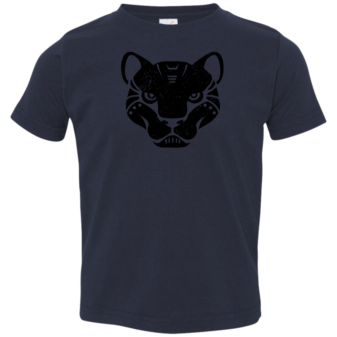 Black Distressed Emblem T-Shirt for Toddlers (Panther/Slash)