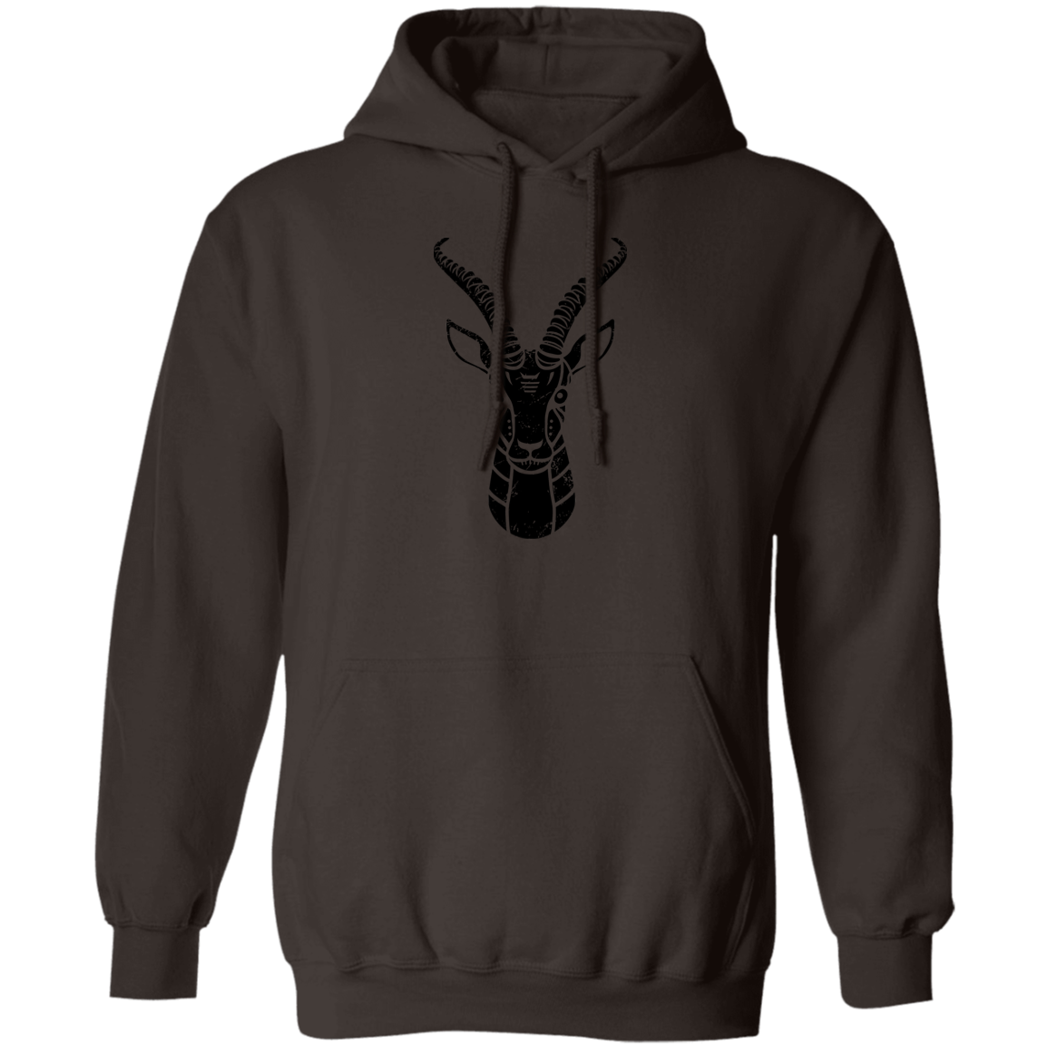 Black Distressed Emblem Hoodies for Adults (Gazelle/Grace)