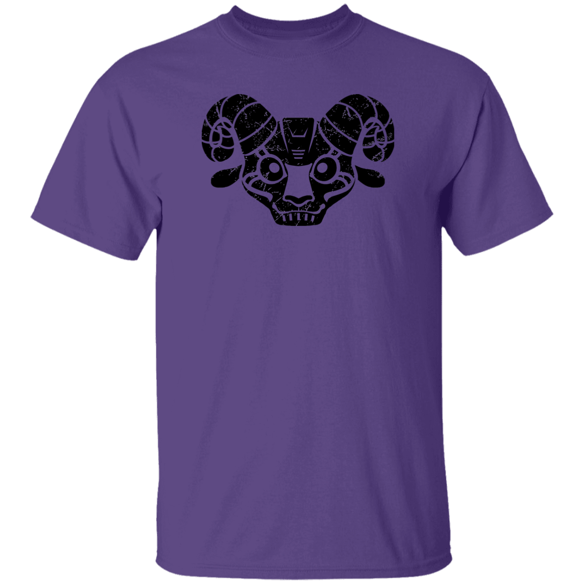 Black Distressed Emblem T-Shirt for Kids (Goat/BILLIE)