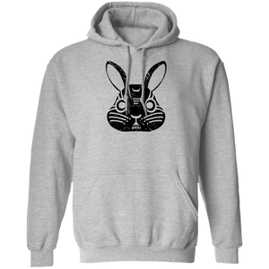 Black Distressed Emblem Hoodies for Adults (Rabbit/Lucky)
