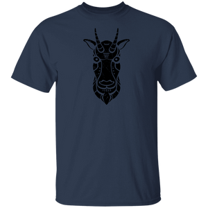 Black Distressed Emblem T-Shirt for Kids (Mountain Goat/Rainier)