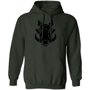 Black Distressed Emblem Hoodies for Adults (Warthog/Bumper)