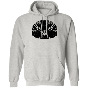 Black Distressed Emblem Hoodies for Adults (Snow Owl/Valor)