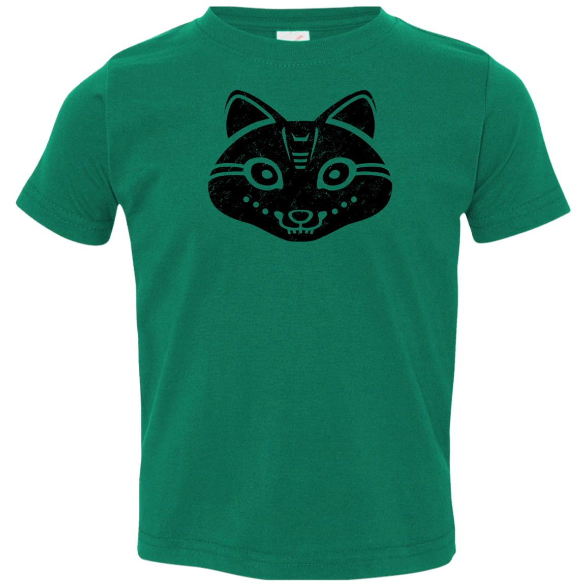 Black Distressed Emblem T-Shirt for Toddlers (Snow Fox/Snowp)