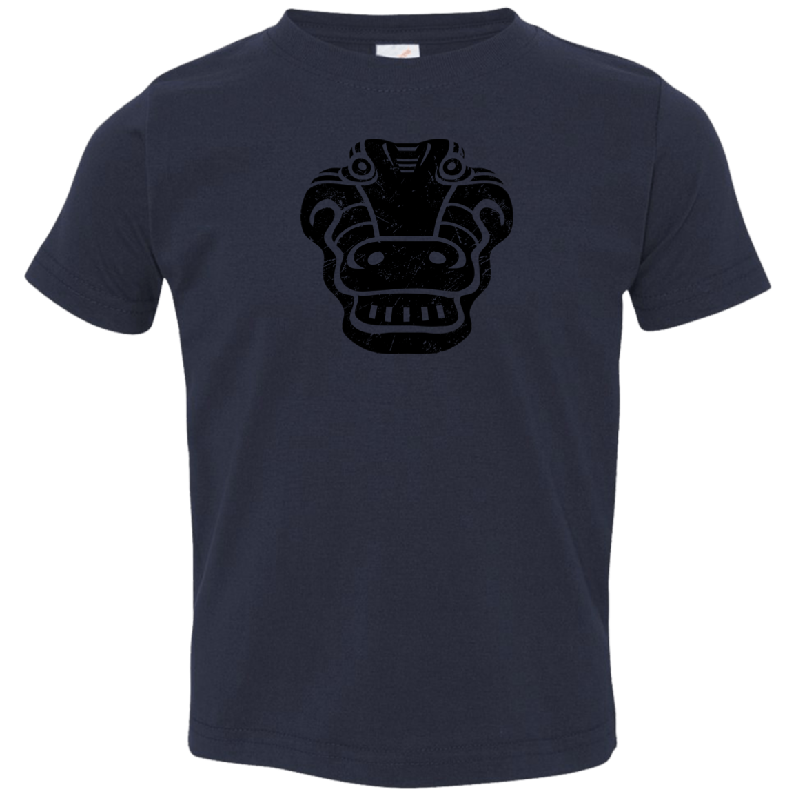 Black Distressed Emblem T-Shirts for Toddlers (Alligator/Croc) - Dark Corps