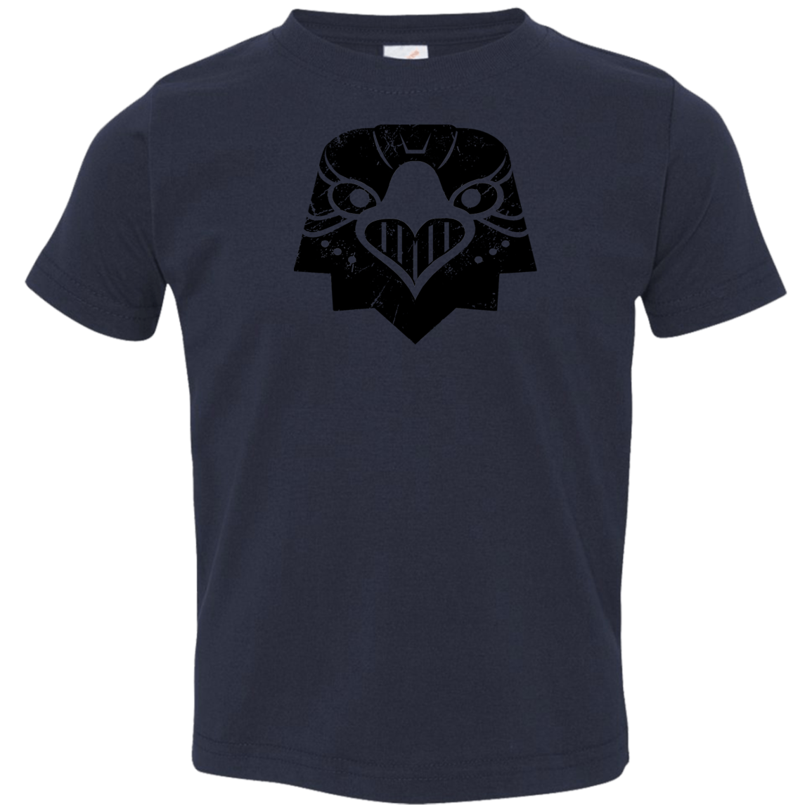 Black Distressed Emblem T-Shirts for Toddlers (Eagle/Eagle-Eye) - Dark Corps