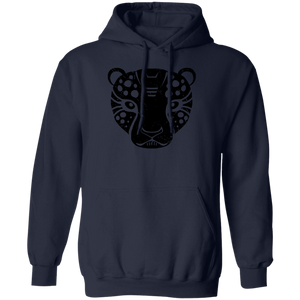 Black Distressed Emblem Hoodies for Adults (Cheetah/Poise)