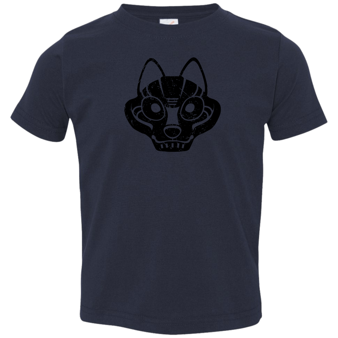 Black Distressed Emblem T-Shirt for Toddlers (Wolf Squad) - Dark Corps
