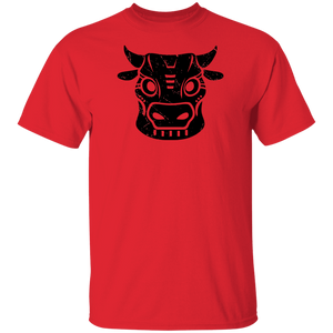 Black Distressed Emblem T-Shirt for Kids (Cow/Ud)