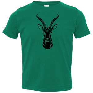 Black Distressed Emblem T-Shirt for Toddlers (Gazelle/Grace)